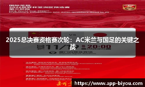 2025总决赛资格赛次轮：AC米兰与国足的关键之战